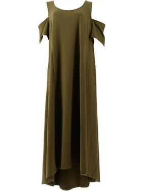 Isaac Mizrahi Petite Essentials Cotton Dress Vineyard Green PL NEW A351508